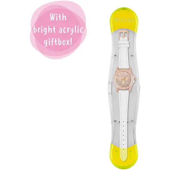 TIKKERS Girls White Strap Stone Set TK0129, image 3