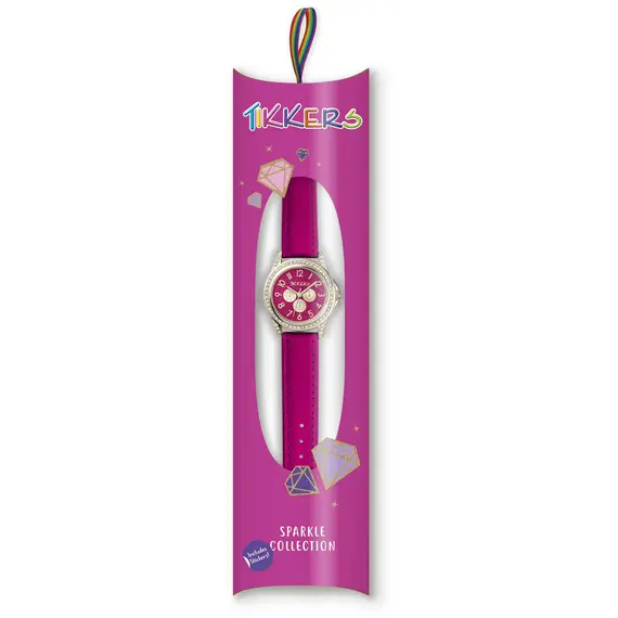 TIKKERS Girls Pink Strap Stone Set TK0130, image 2