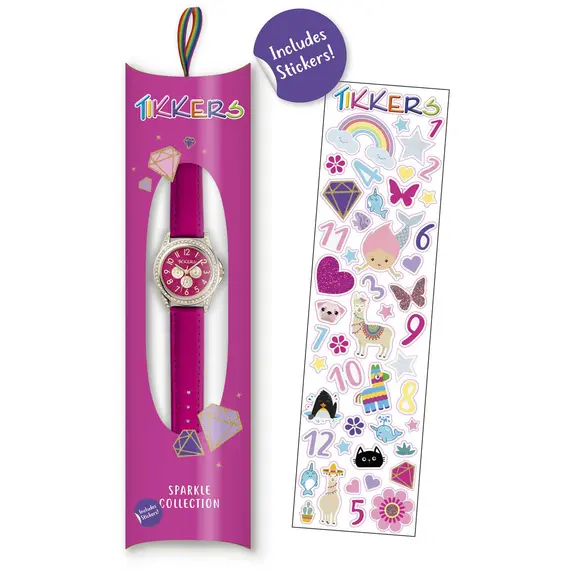 TIKKERS Girls Pink Strap Stone Set TK0130, image 3