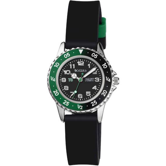 TIKKERS Boys Black Strap Time Teacher TK0139