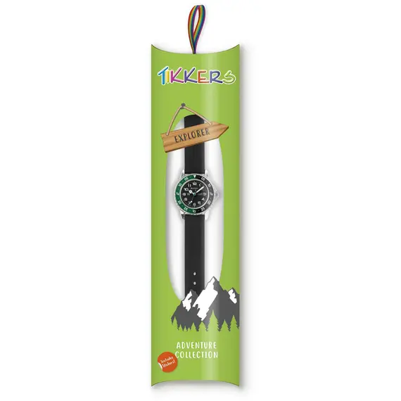 TIKKERS Boys Black Strap Time Teacher TK0139, image 2