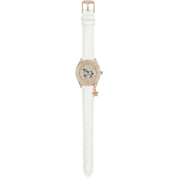 TIKKERS Girls White Strap Unicorn Stone Set TK0171, image 2