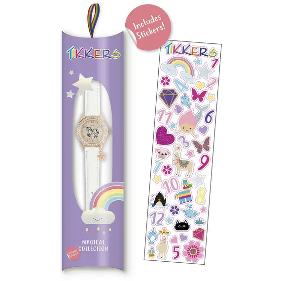 TIKKERS Girls White Strap Unicorn Stone Set TK0171, image 4