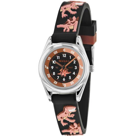 TIKKERS Boys Black Strap Dinosaur Motif Set TK0185