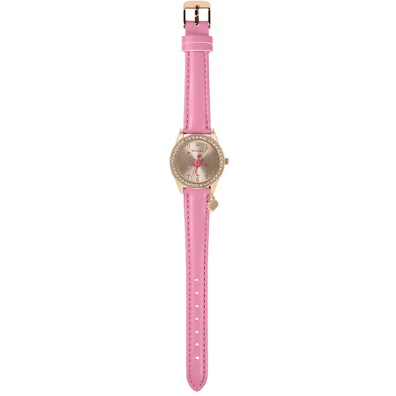 TIKKERS Girls Pink Strap Heart Charm Set TK0188, image 2