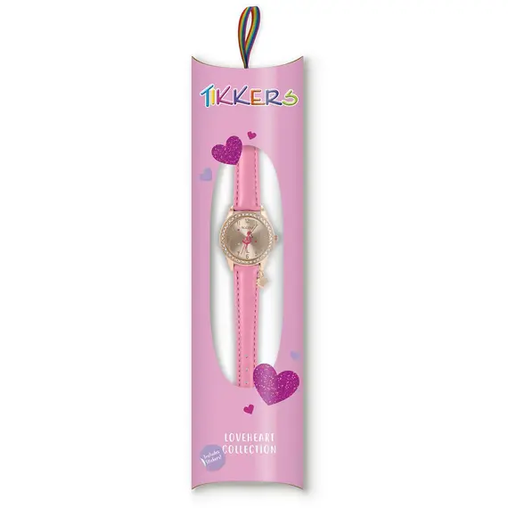 TIKKERS Girls Pink Strap Heart Charm Set TK0188, image 4