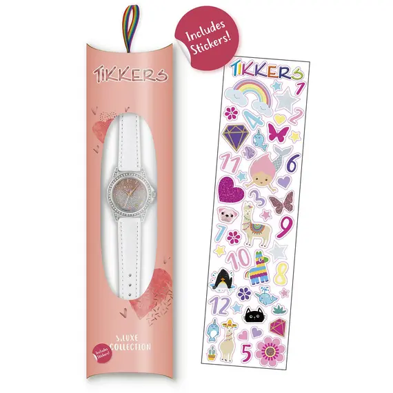 TIKKERS Girls White Strap Ombre Shimmer Set TK0190, image 5