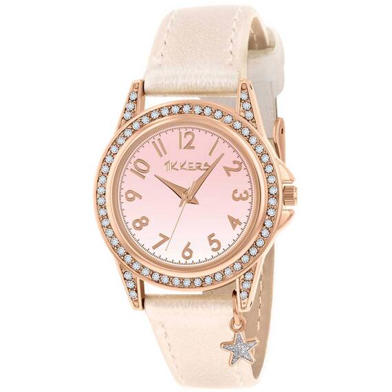 TIKKERS Girls Iridescent Strap Star Charm Stone Set TK0203