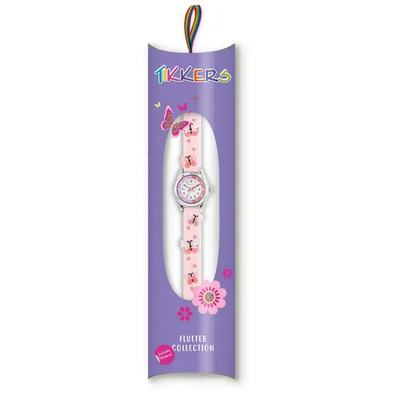 TIKKERS Girls Pink Strap Butterfly Time Teacher Set TK0206, image 4