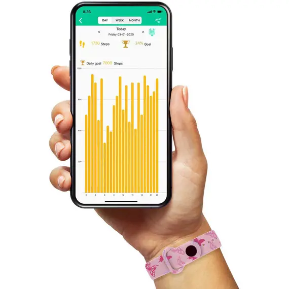 TIKKERS Series 1 Smartwatch Fuchsia Butterfly Strap TKS01-0005, image 4