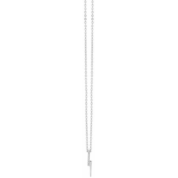 PRINCESILVERO Κολιέ Κεραυνός Από Ασήμι 925 Με Ζιργκόν 45cm 3A-KD613-1