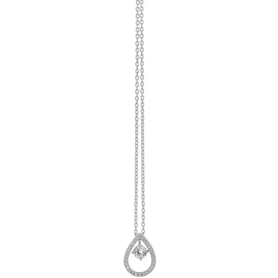 PRINCESILVERO Κολιέ Από Ασήμι 925 Με Ζιργκόν 45cm 3ZK-KD148-1