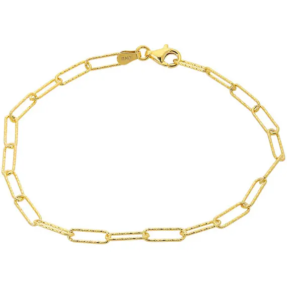PRINCESILVERO Βραχιόλι Χρυσό Long Roynd Wire Από Ασήμι 925 15cm-18cm 1R-BR009-3