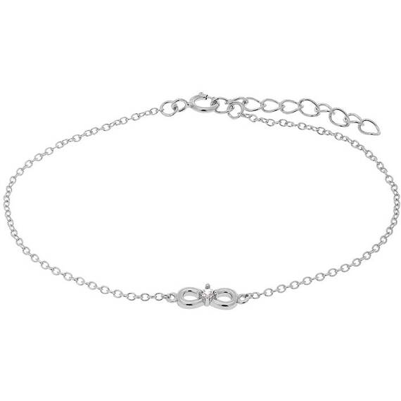 PRINCESILVERO Βραχιόλι Άπειρο Από Ασήμι 925 Με Ζιργκόν 15cm-18cm 2TA-BR144-1