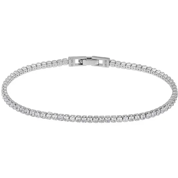 PRINCESILVERO Βραχιόλι Ριβιέρα Από Ασήμι 925 2x2mm Με Ζιργκόν 3ZK-BR136-1