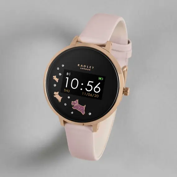 RADLEY LONDON Series 03 Smartwatch Dog Rose Gold and Pink Leather RYS03-2002, image 2