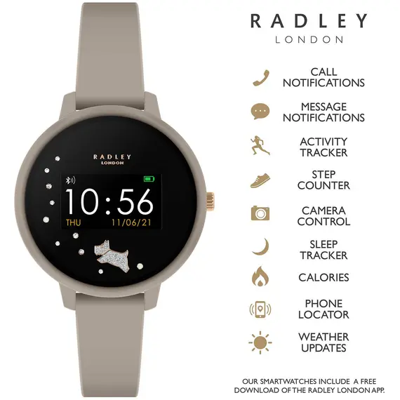 RADLEY LONDON Series 03 Smartwatch Dog Grey Silicone RYS03-2032, image 2