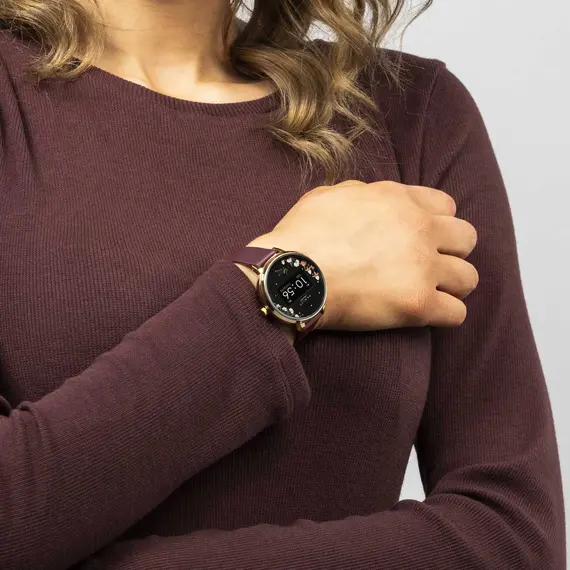 RADLEY LONDON Series 03 Smartwatch Dog Gold and Burgundy Leather RYS03-2054, image 3