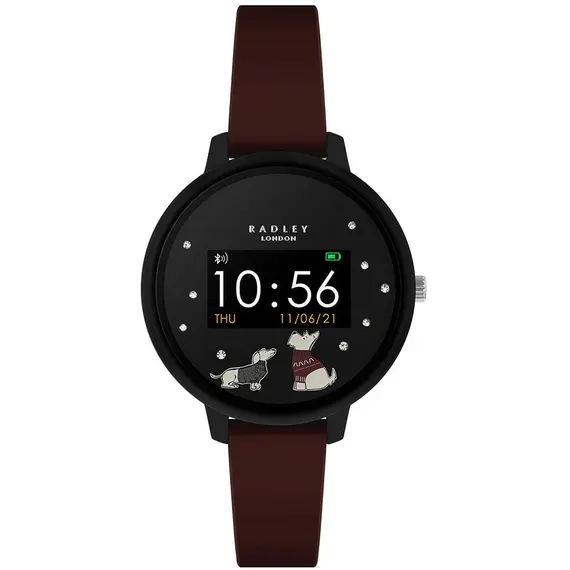 RADLEY LONDON Series 03 Smartwatch Dog Black Burgundy Silicone RYS03-2060