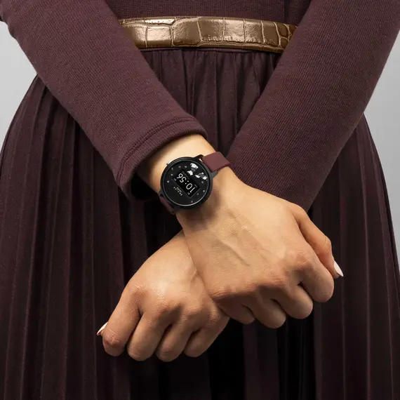 RADLEY LONDON Series 03 Smartwatch Dog Black Burgundy Silicone RYS03-2060, image 3