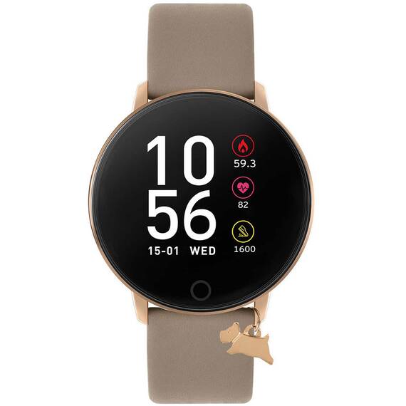 RADLEY LONDON Series 05 Smartwatch With Charm Rose Gold and Grey Leather RYS05-2098-INT