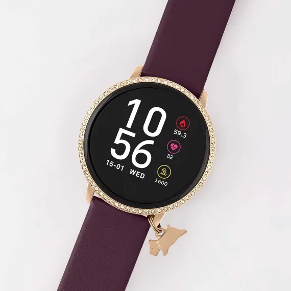 RADLEY LONDON Series 05 Smartwatch With Charm Rose Gold and Burgundy Leather RYS05-2106-INΤ, image 2