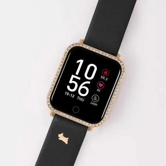 RADLEY LONDON Series 06 Smartwatch Rose Gold and Black Leather RYS06-2118-INT, image 2