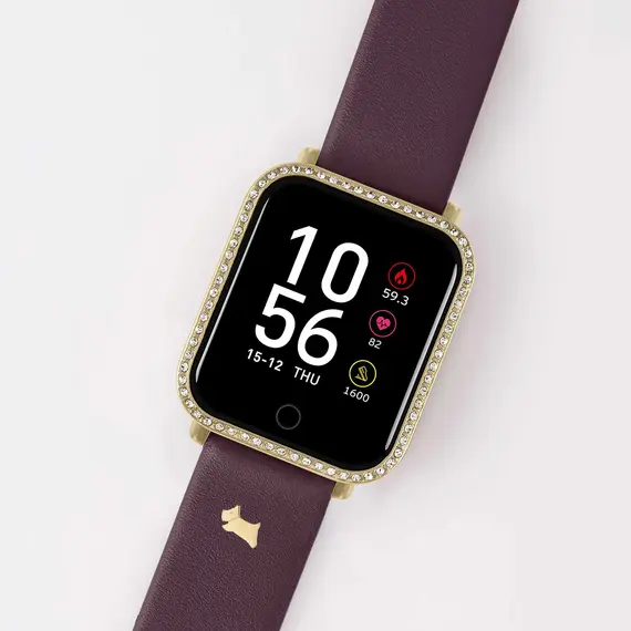 RADLEY LONDON Series 06 Smartwatch Gold and Burgundy Leather RYS06-2120-INT, image 2