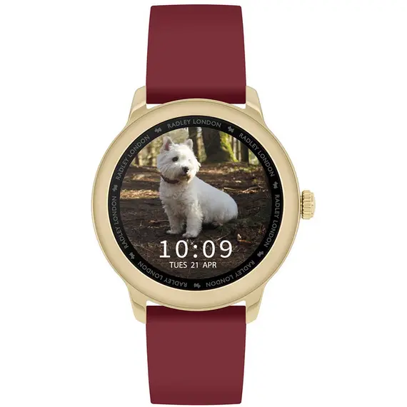 RADLEY LONDON Series 07 Smartwatch Gold and Black-Burgundy Silicone RYS07-2070-SET, image 2