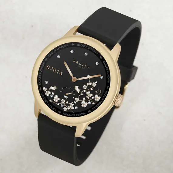 RADLEY LONDON Series 07 Smartwatch Gold and Black-Burgundy Silicone RYS07-2070-SET, image 5