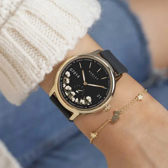 RADLEY LONDON Series 07 Smartwatch Gold and Black-Burgundy Silicone RYS07-2070-SET, image 6