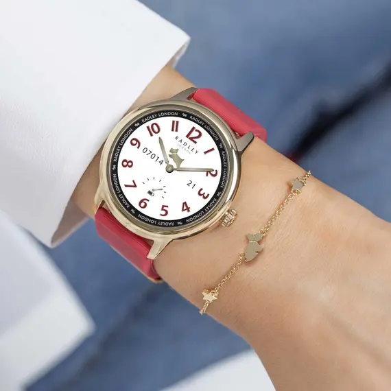 RADLEY LONDON Series 07 Smartwatch Gold and Black-Burgundy Silicone RYS07-2070-SET, image 7