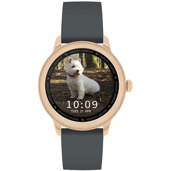 RADLEY LONDON Series 07 Smartwatch Rose Gold and Grey-Beige Silicone RYS07-2072-SET, image 2