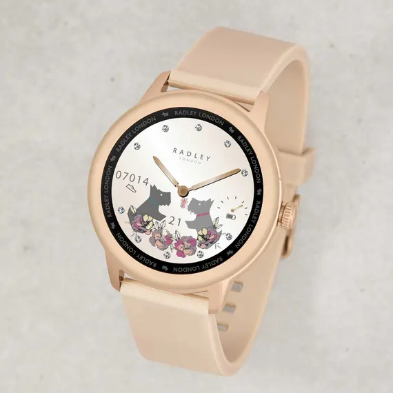 RADLEY LONDON Series 07 Smartwatch Rose Gold and Grey-Beige Silicone RYS07-2072-SET, image 5