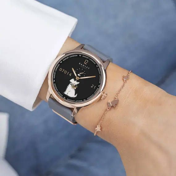 RADLEY LONDON Series 07 Smartwatch Rose Gold and Grey-Beige Silicone RYS07-2072-SET, image 7