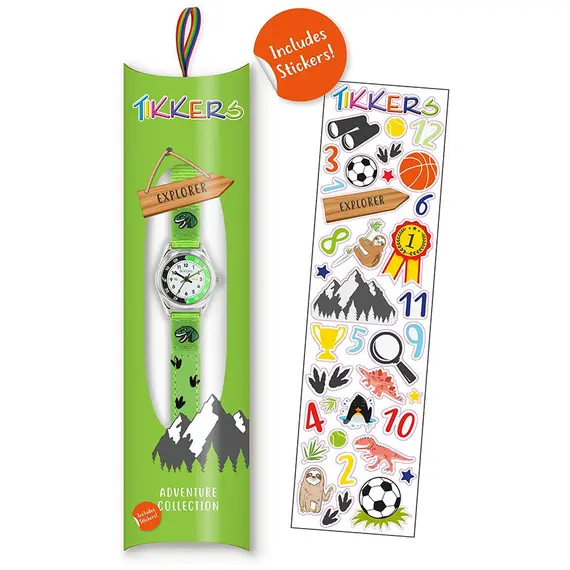 TIKKERS Boys Green Strap Dinosaur Set TK0149, image 2