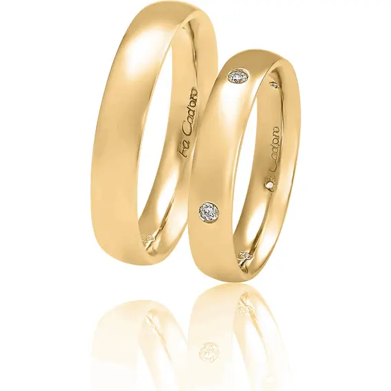FACADORO Wedding Ring With Pattern Gold K14 WR-13G