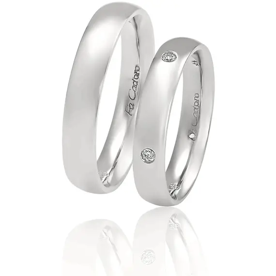 FACADORO Wedding Ring With Pattern Gold K14 WR-13G, image 2