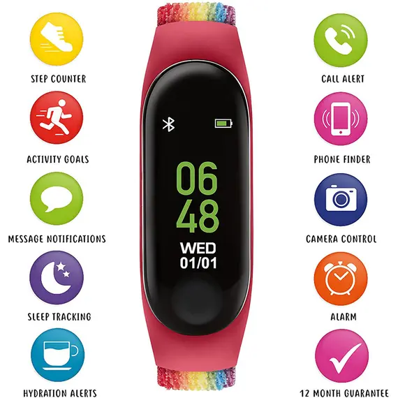 TIKKERS Series 1 Smartwatch Multicolor Canvas Strap TKS01-0019, image 3