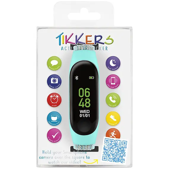 TIKKERS Series 1 Smartwatch Aqua Canvas Strap TKS01-0020, image 3