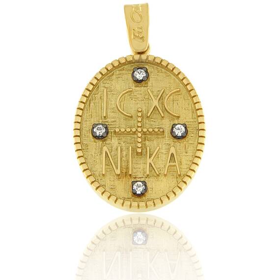 FACADORO Κωνσταντινάτο Σε Κίτρινο Χρυσό 14K Με Ζιργκόν ΚΩΝ-000018Κ