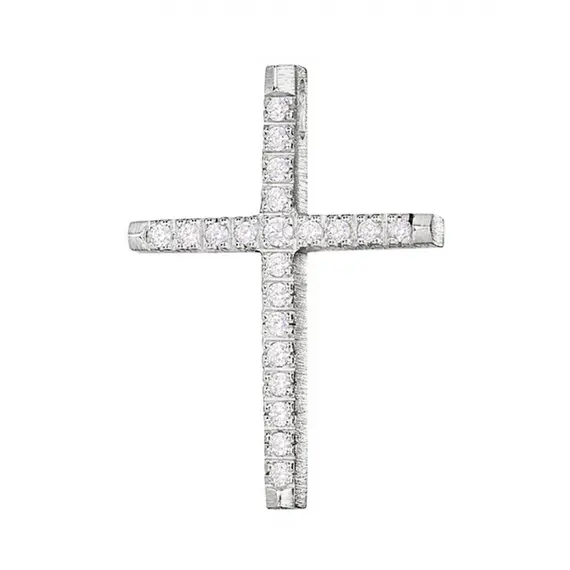 TRIANTOS Σταυρός Σε Λευκό Χρυσό 14K Με Ζιργκόν 1.1.1375W