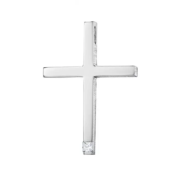 TRIANTOS White Gold Cross 14K 1.1.1378W
