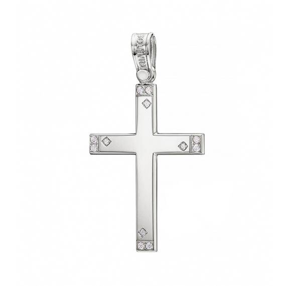TRIANTOS White Gold Cross 14K 1.1.1395W