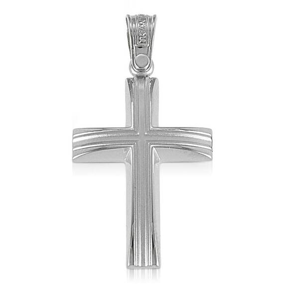 TRIANTOS White Gold Cross 14K 1.2.1063W