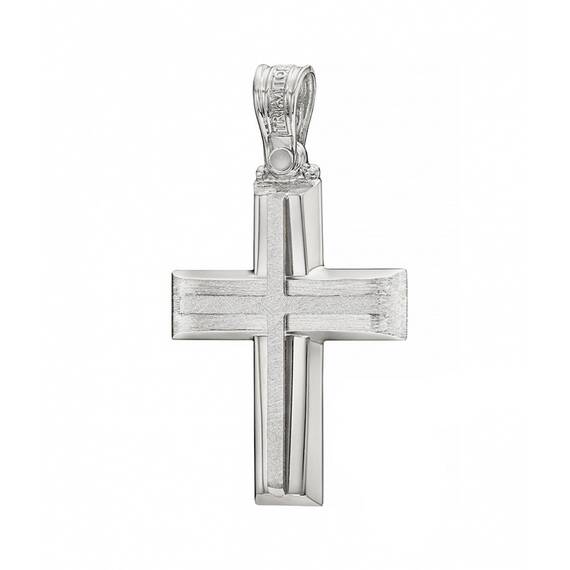 TRIANTOS White Gold Cross 14K 1.2.1327W