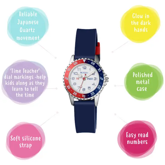 TIKKERS Boys Navy Strap Time Teacher TK0140, image 3