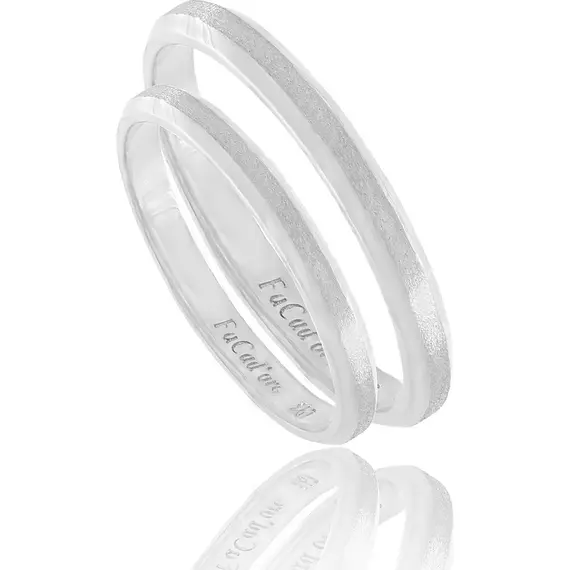 FACADORO Wedding Ring With Pattern Gold K14 WR-100W