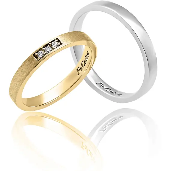 FACADORO Wedding Ring With Pattern Gold K14 WR-39WG