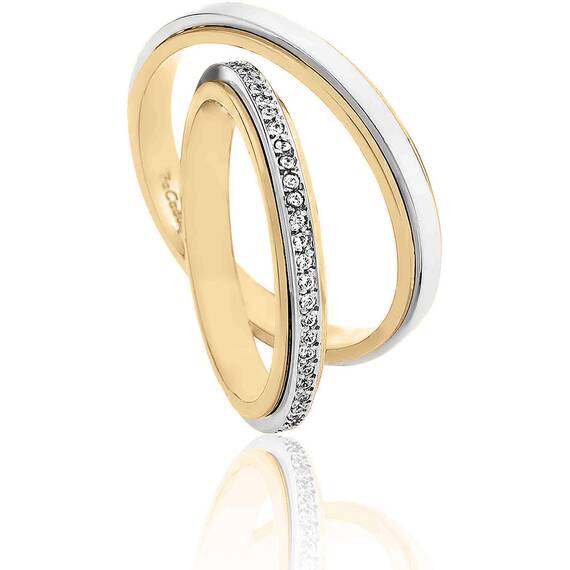 FACADORO Wedding Ring With Pattern Gold K14 WR-58WG